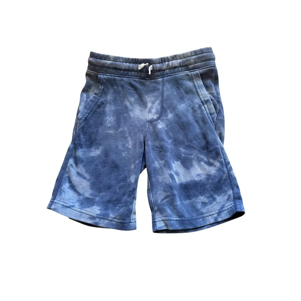 Old Navy Boys Blue Tie‎ Dye Sweat Shorts Size M 8 Elastic Waist Pockets Casual